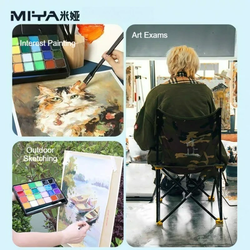 MIYA Gouache مجموعة هلام الطلاء M7 24/36/42 لون 30/60/80 مللي لطلاب الفن الفورمالديهايد خالية TRU حافظة مطاطية ناعمة رفيعة للغاية #6