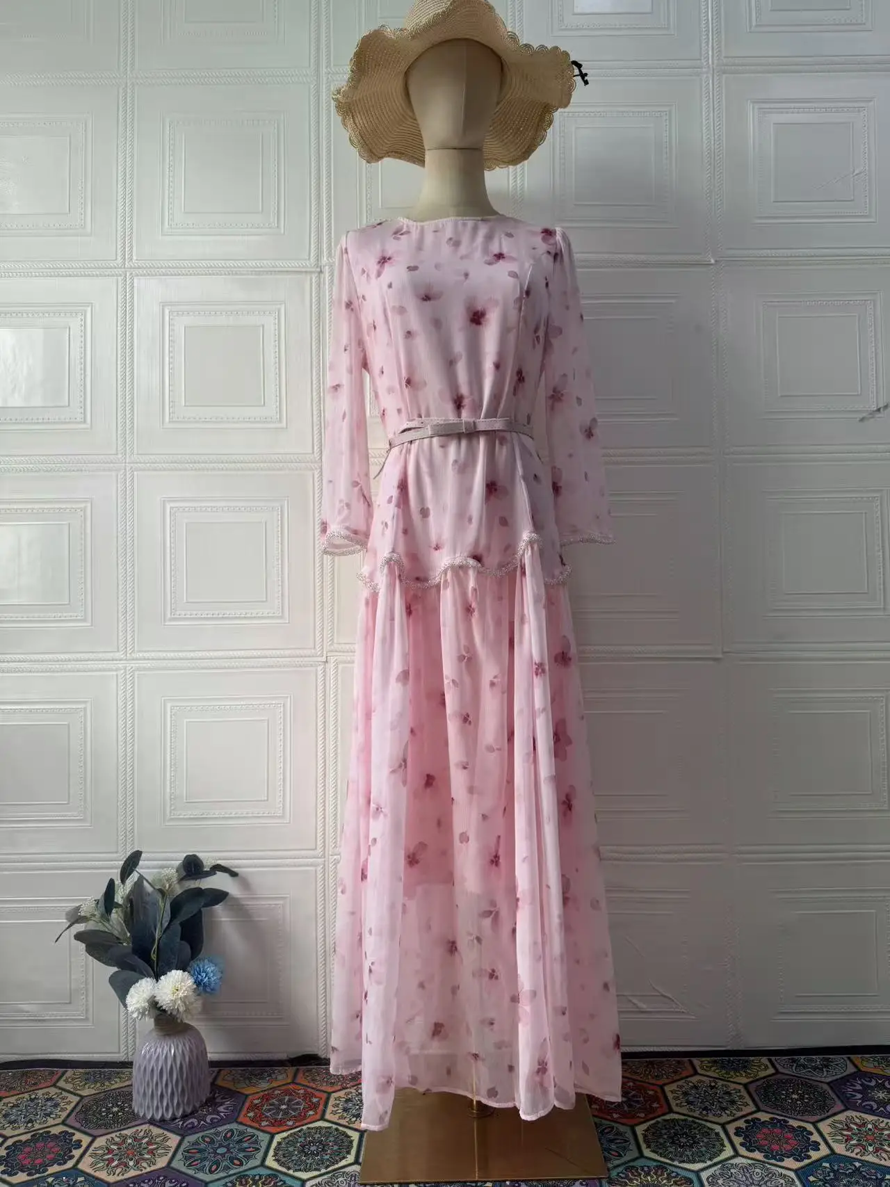 Eid femmes Robe Abaya imprimé musulman élégant dubaï robes Largos robes longues caftan Robe arabe fête Caftan Jalabiya Ramadan