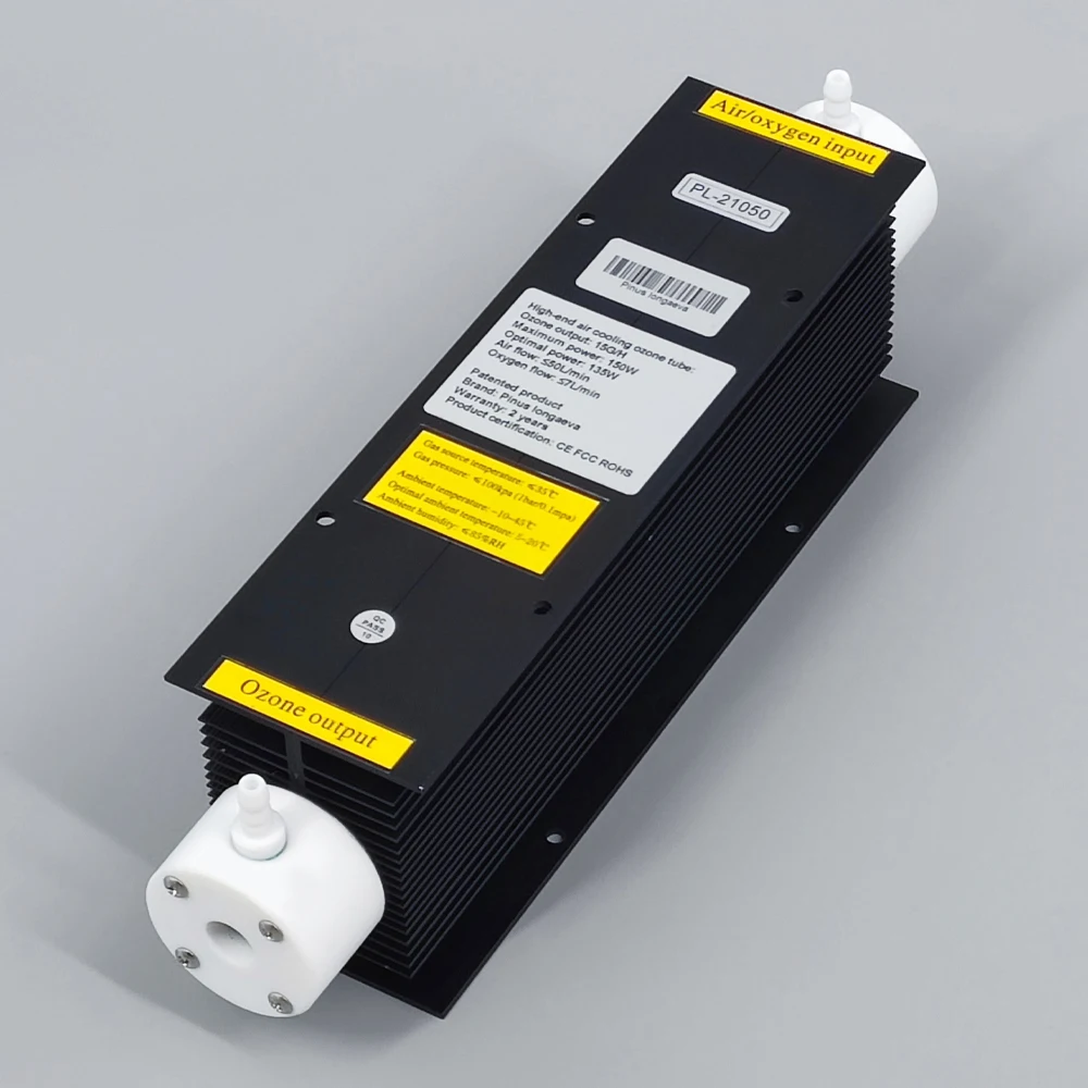 CE FCC ROHS 15กรัม/ชั่วโมงหลอดโอโซน15กรัมชิ้นส่วนเครื่องผลิตโอโซนช่องแคบของเซลล์โอโซนท่อควอทซ์สีดำ