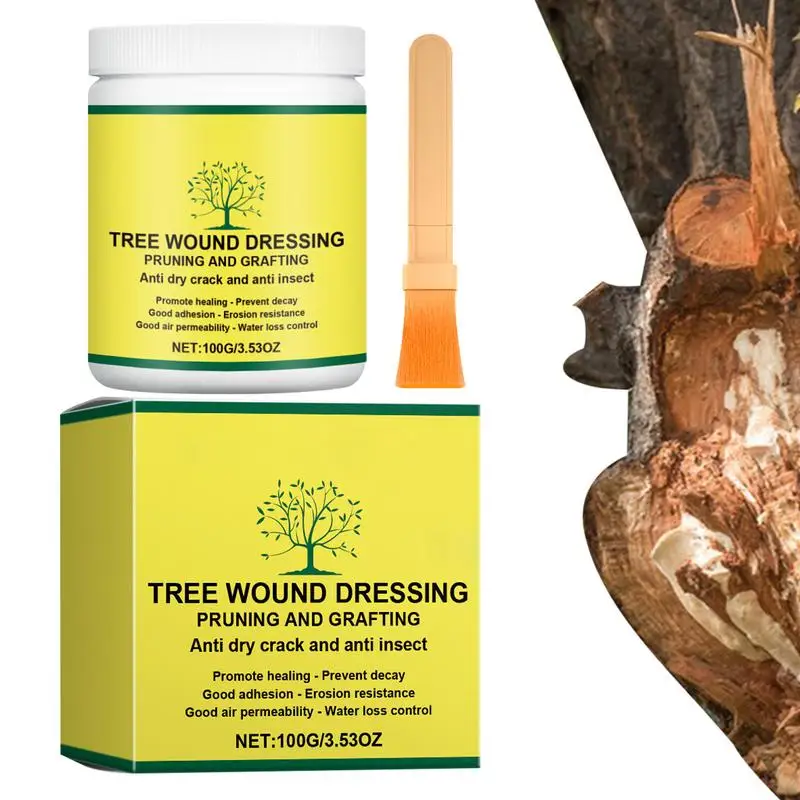 Герметик для ремонта деревьев, режущая паста, 100 г, средство для наполнения растений, прививочный воск для защиты, технического обслуживания, буря, бонсай, зимний ствол
