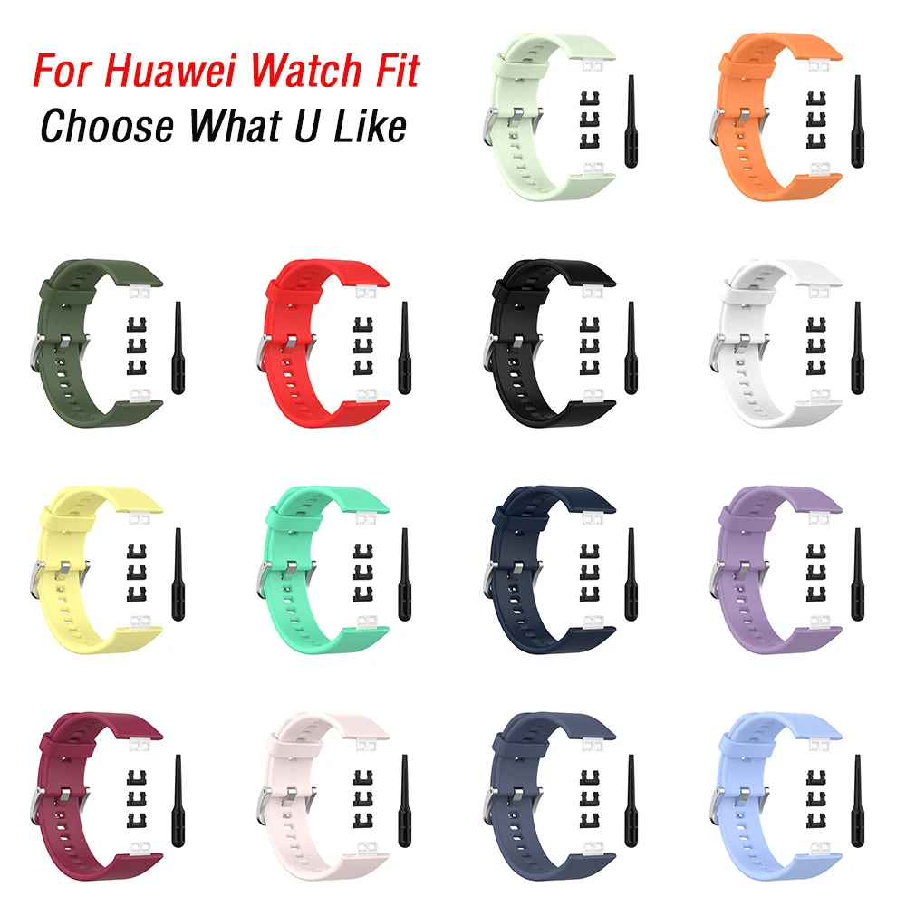 Silicone Strap For Huawei Watch Fit Special Edition Wristband Replacement Watchbands With Tools For Huawei Fit Accessories