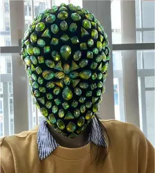Nightclub Party Mask Bar Head Cover DJ Singer Stage Dance Green