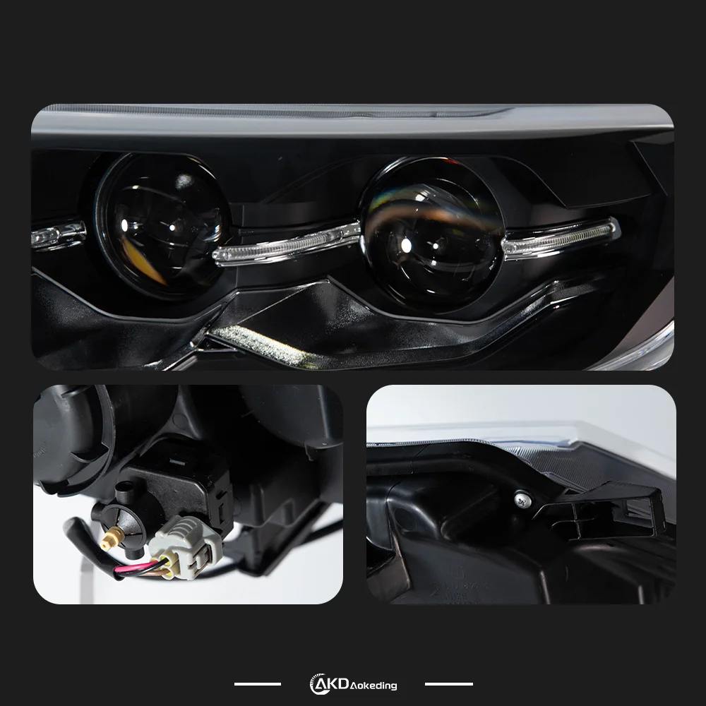 2 قطعة المصابيح الأمامية لنيسان X-trail 2017-2020 LED DRL العارض عدسة الديناميكية اكسسوارات السيارات #6