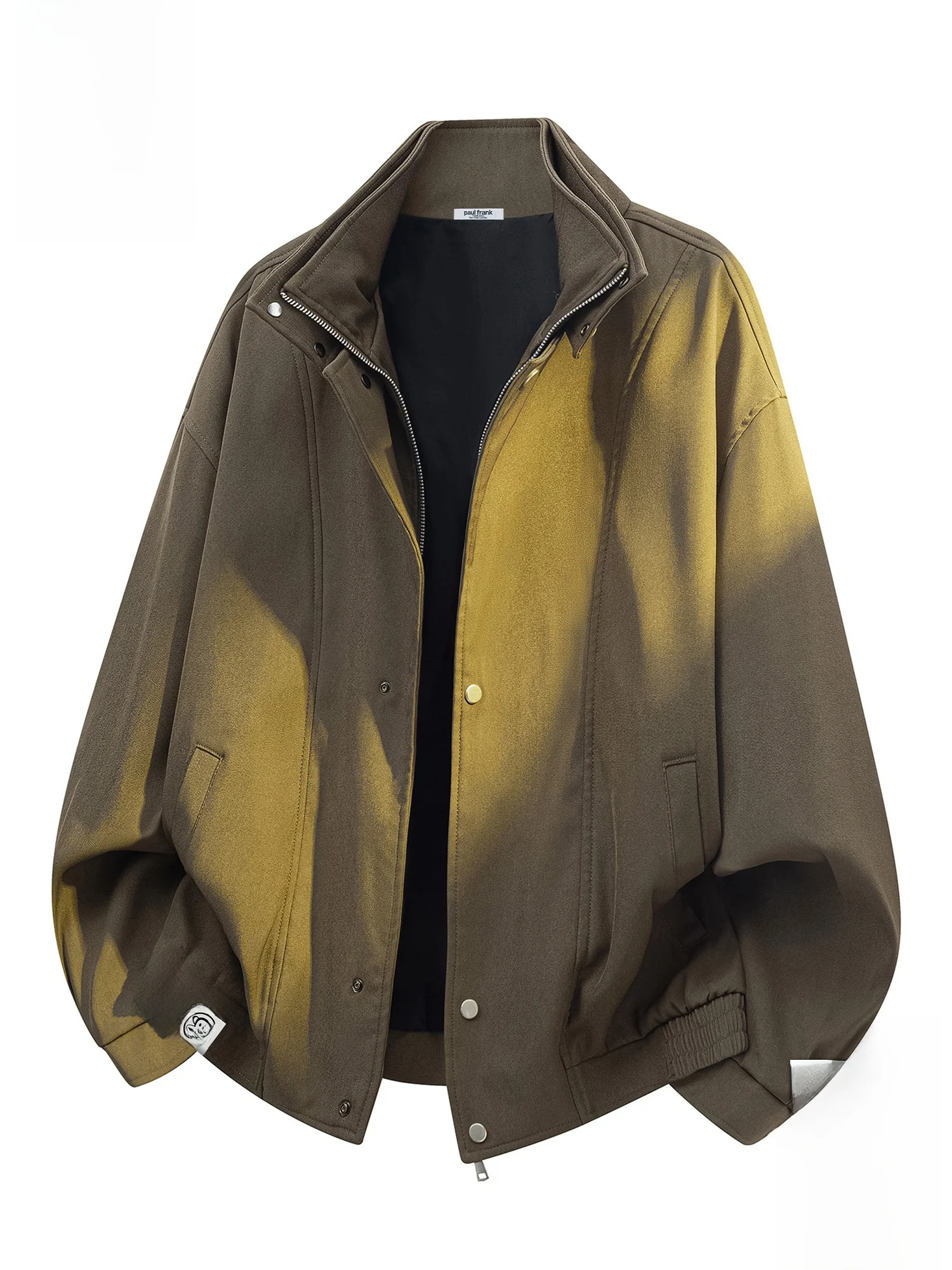 

Мужская куртка Paul Frank с двойным воротником свободного кроя, весенняя коллекция, модная повседневная рабочая одежда, верхняя одежда