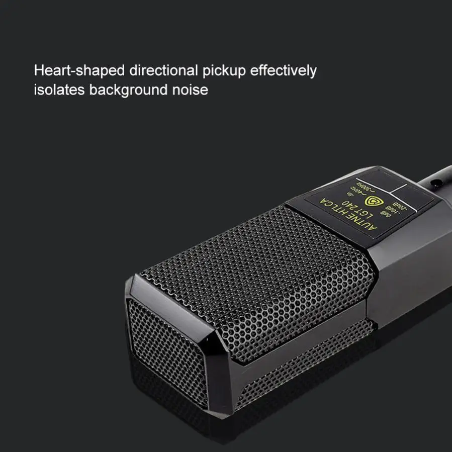 LGT240 Professional Condenser Microphone Mic Large Diaphragm Square Computer Mobile Phone K Song Live Streaming Microphone