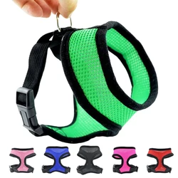 Pets Dog Harness For Small Dogs Cats No Pull Breathable Mesh Chest Strap Safety Dog Harness Vest Adjustable Collar Breast-Band