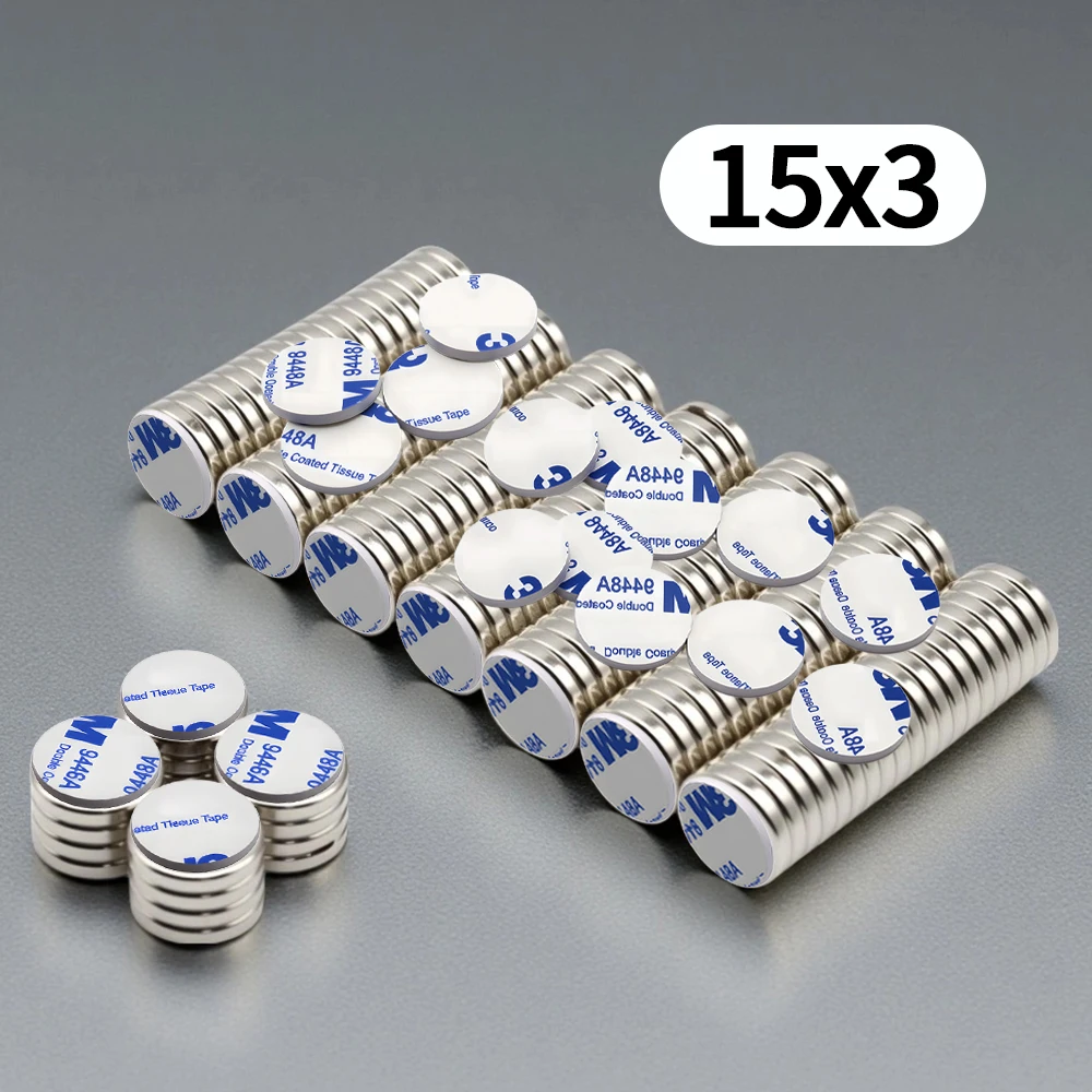 

15x3mm Powerful Neodymium Magnet Round Super Strong Magnets N35 NdfeB Permanent Magnetic imanes Refrigerator Magnet