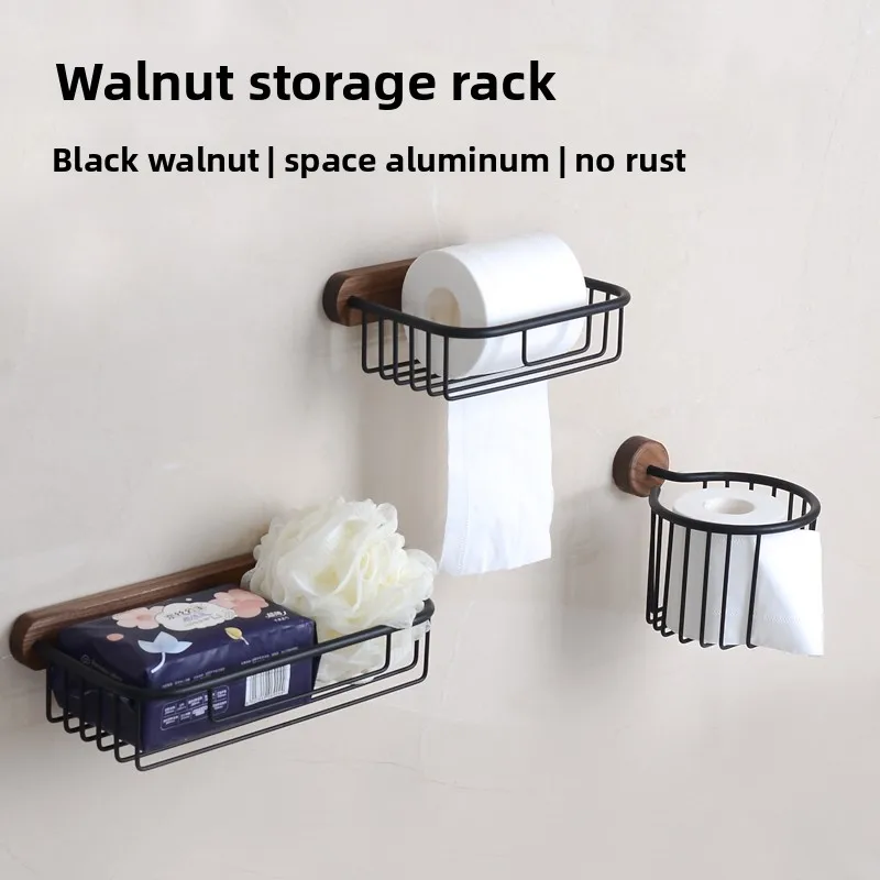 

Держатель для туалетной бумаги Картонная коробка Полка для туалетной бумаги из орехового дерева Коробка для туалетной бумаги Держатель для рулонной бумаги из цельного дерева для ванной комнаты
