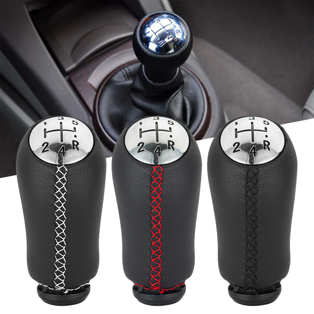 Universal Shift Knob 5 Drone Ram Handles Overlays Speed Lever PU Leather Gear Knob Head G2N4 for Renault Talisman Accessories