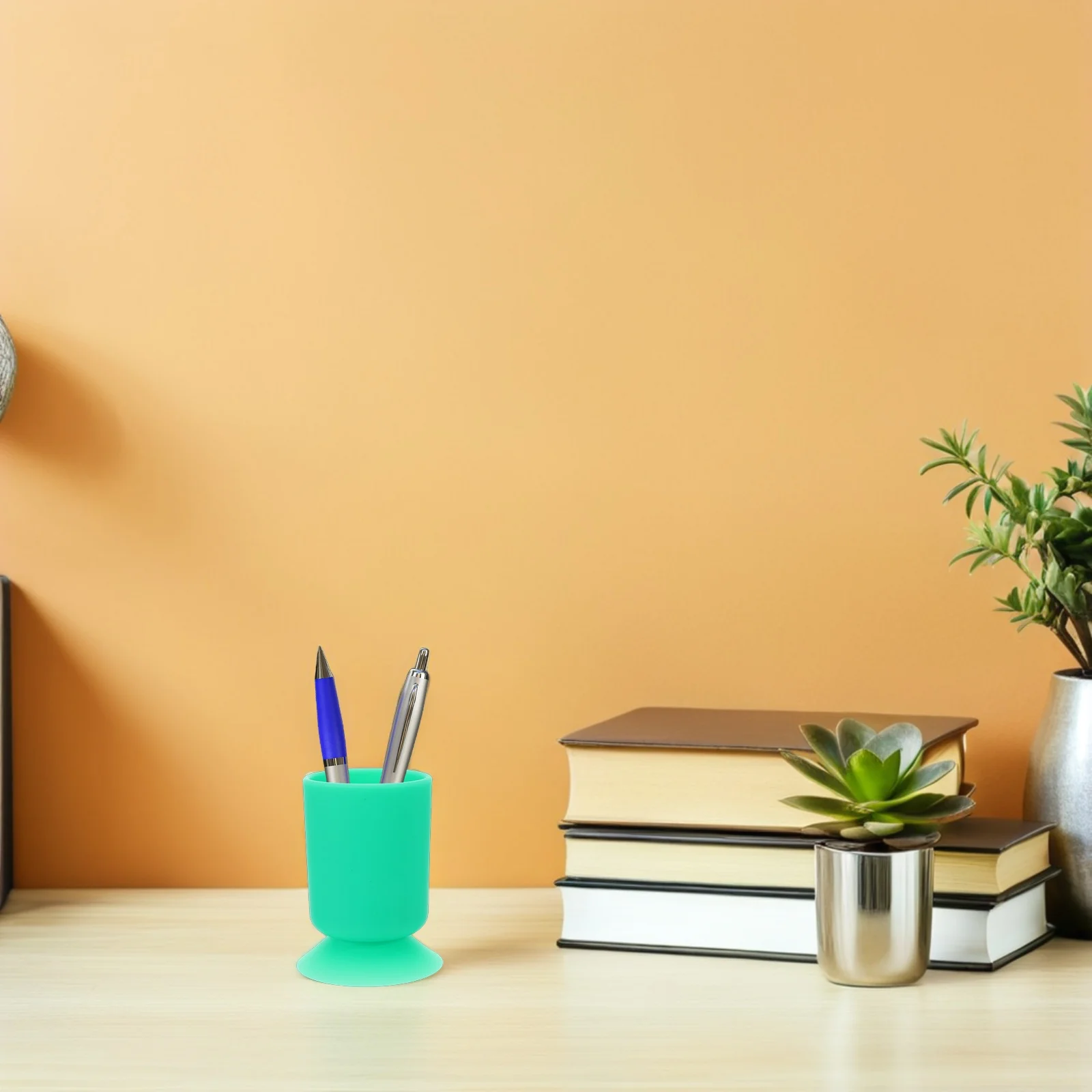 Portalápices con ventosa de silicona, organizador de escritorio para bolígrafos, lápices, cepillos, tijeras, contenedor de brochas de maquillaje, tarro de almacenamiento