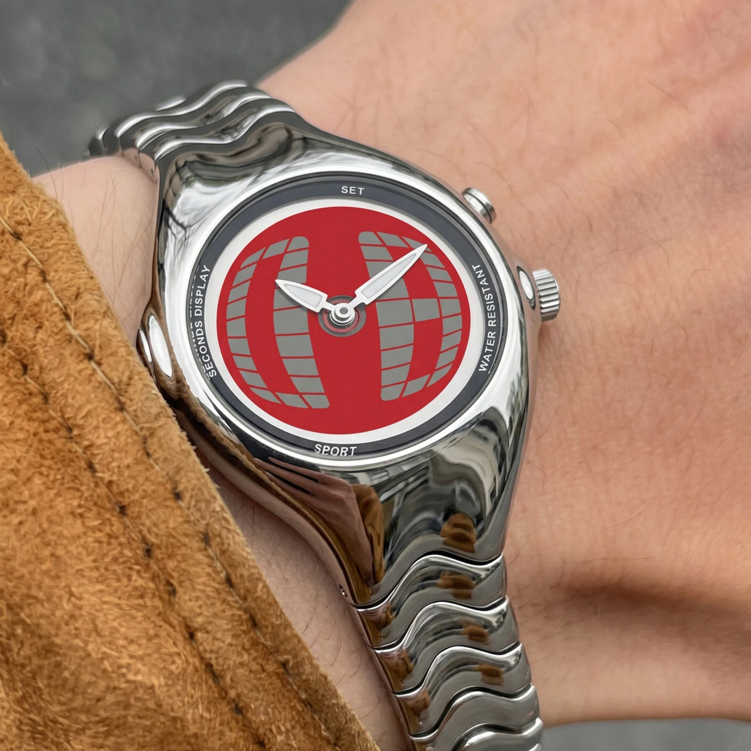 CILOA New Authentic Brand Y2K Men Quartz Watch, Retro Sport Special-Shaped Steel Band Wristwatch Reloj Hombre PT3664