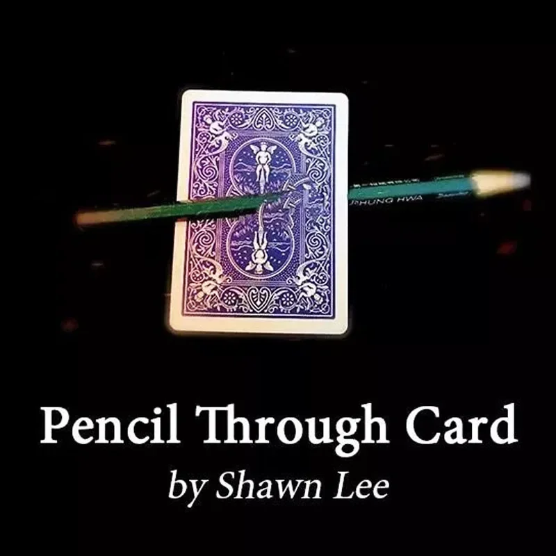 

Pencil Through Card by Shawn Lee Card Magic Tricks Gimmick Illusions Magician Poker Deck Magic Props Funny Toys Close up Magia