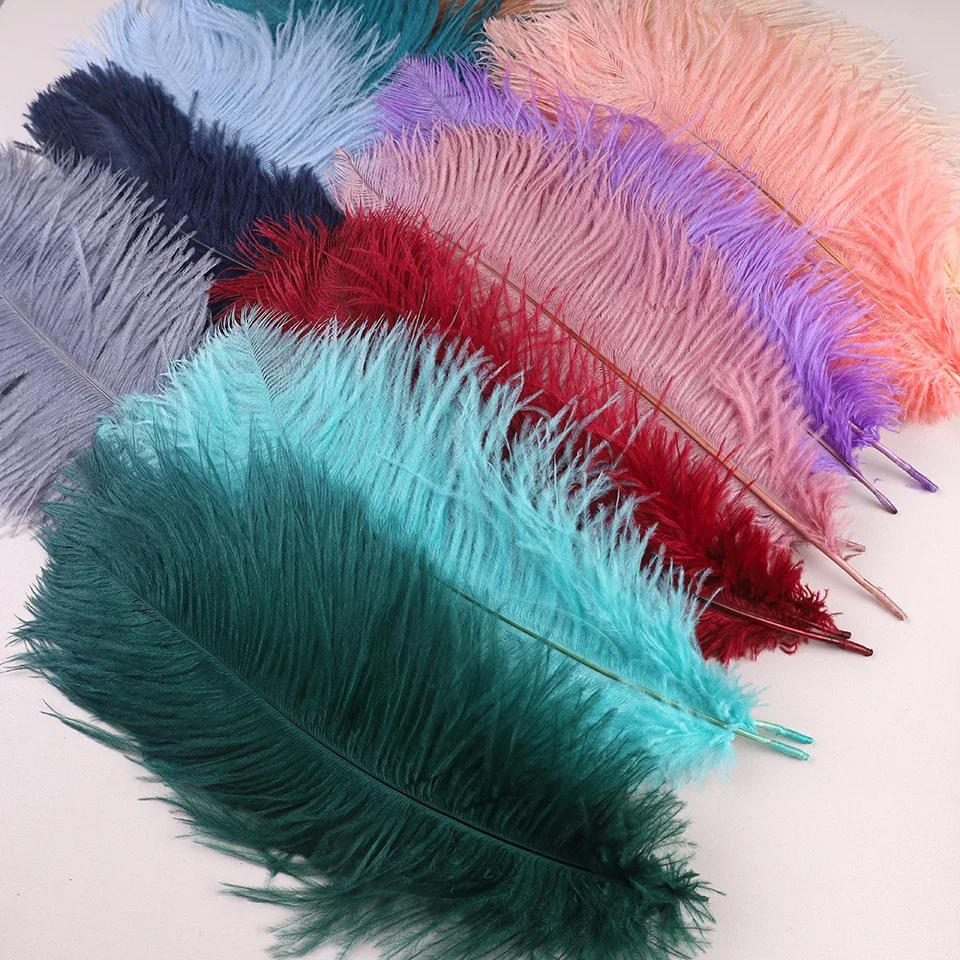 

50Pcs Natural Ostrich Feather Accessories 12-22" Home Diy Handicraft Party Craft Plumas Table centerpieces Carnival Decoration