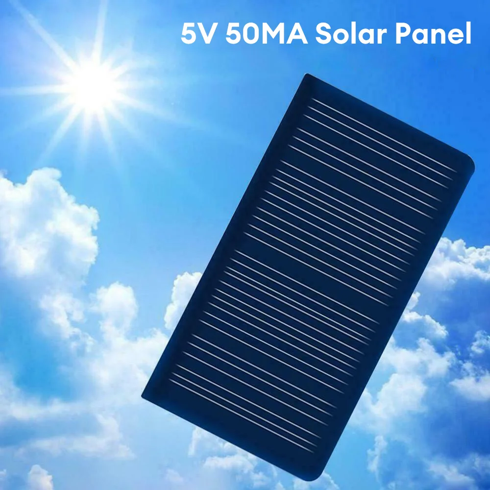 5V 50MA Solar Epoxy Panel Polysilicon Board Mini Solar System Module For Battery Power Charger Solar Small Household Appliances