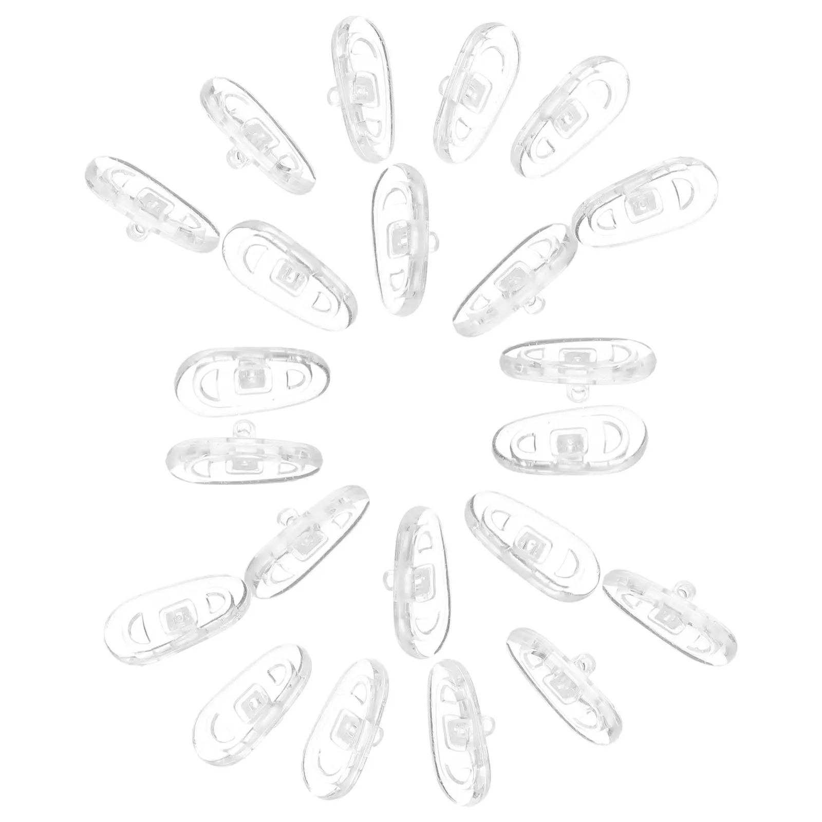 

100Pcs Eyeglass Nose Pads Silicone Soft Push-in Anti-Slip Nose Bridge Replacement Pads for Glasses Comfort Fit Eyewear