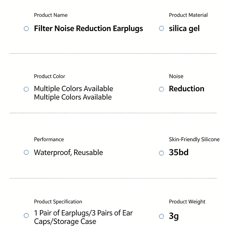 HK001-Silicone Earplugs for Swimming Sleep Noise Cancel Noise Reduction-Soundproof Reduce Disturbances -Quality Earplugs view 5