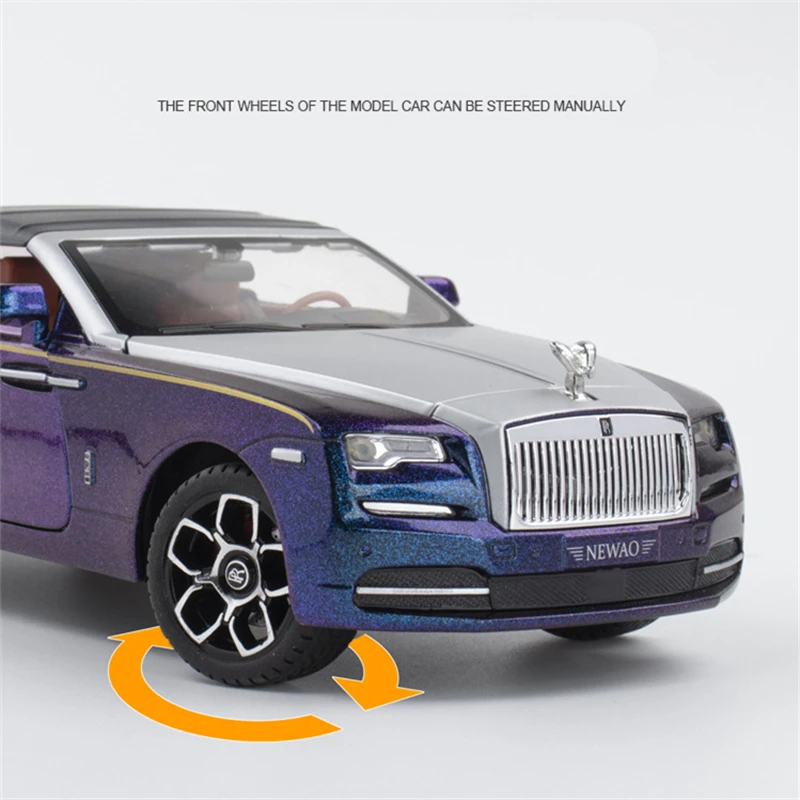 1:24 Rolls Royces Dawn Alloy Luxy Car Model Diecasts Metal Toy Vehicles Car Model Simulation Sound and Light Childrens Toys Gift