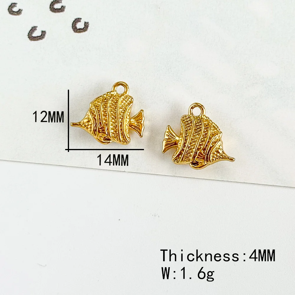Hartelijk ontwerp 12*14MM 100 stuks handgemaakt/sieraden accessoires/roestvrij stalen hanger/oceaan serie/visvorm/bedels/DIY # 195305