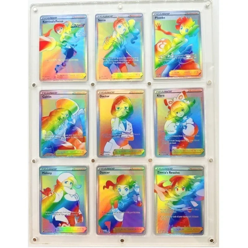 

PTCG Pokemon Kaarten 9pcs English HR Melony Refractive Shiny Collection Card Celebration Comic Kids Toy Card Toys Gifts