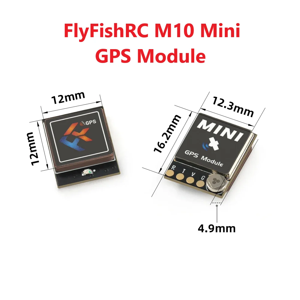 FlyFishRC-M10 Mini Módulo GPS com Antena Cerâmica Embutida, 10ª Geração, FPV RC Freestyle, Peças de Drone de Longo Alcance