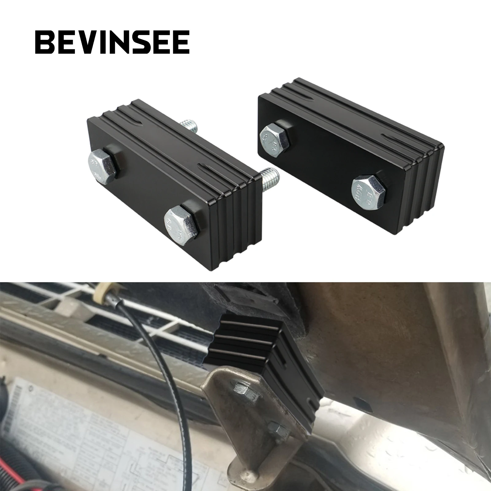 

BEVINSEE Front Hood Vent Space Riser Spacer Replacement For Jeep Cherokee XJ 1984 1985 1986 1987 1988 1989 1990 1991 1992-2001