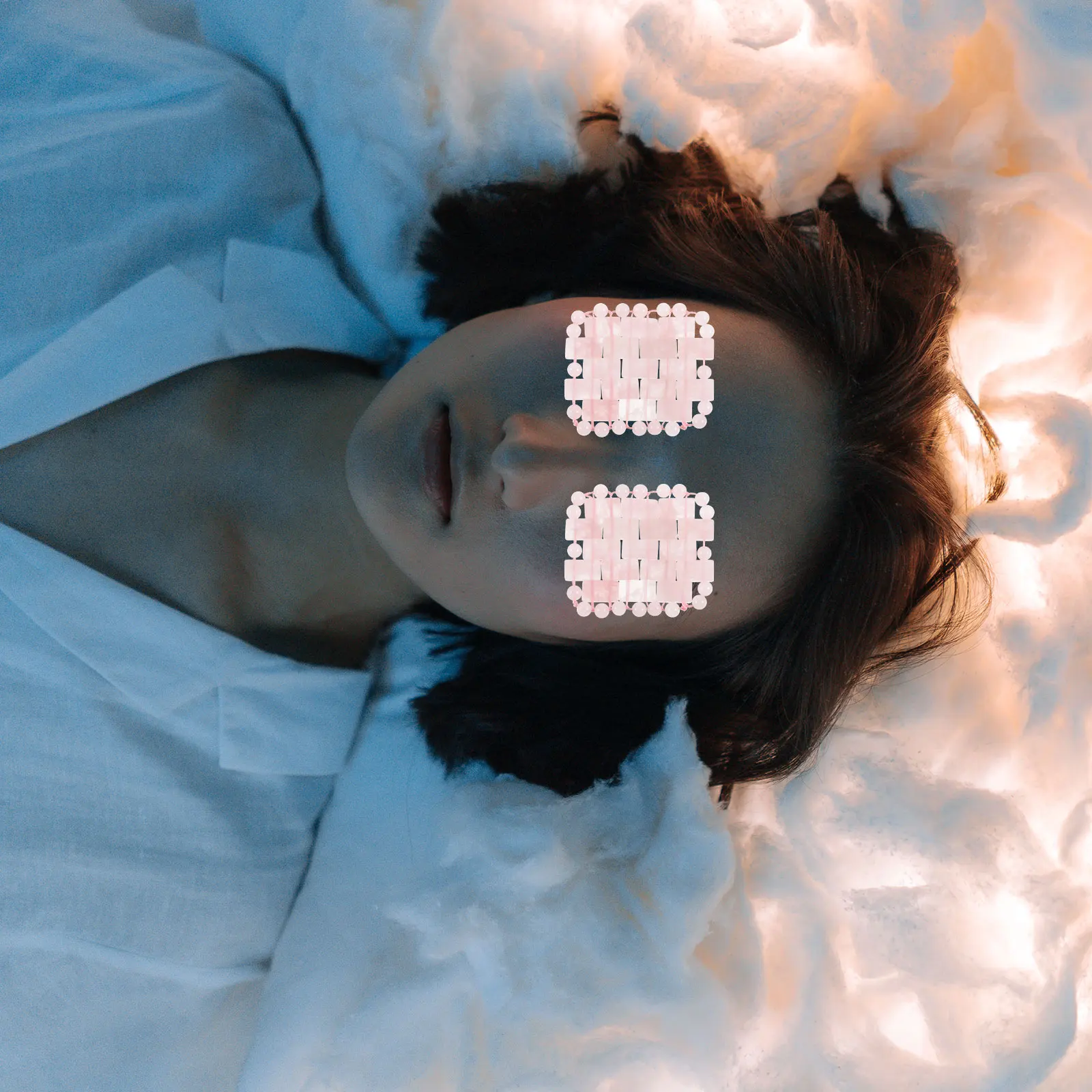 

Rose Quartz Eye Mask Jade Crystal Cooling Heating Cover for Sleep Facial Tool Patch Dark Circle Relief