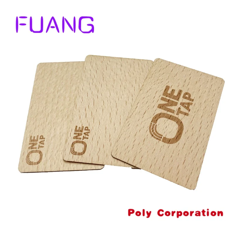 

Custom RFID IC wooden key card 13.56 mhz f08 chip visit card bamboo nfc tap cherry wood chips ID magnetic wooden business card