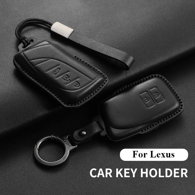 

Top Layer Leather Car Key Case Cove Fob For Lexus NX GS RX IS ES GX LX RC 200 250 350 LS 450H 300H Car Keychain Accessories