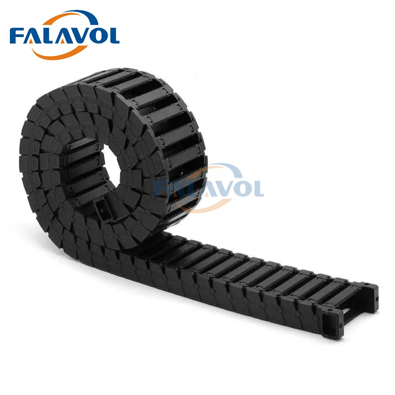 FALAVOL  1m Drag Chain Semi-Enclosed 15*40mm Wire Transmission Chain Carrier Plastic Drag Towline For Printer CNC Engraving