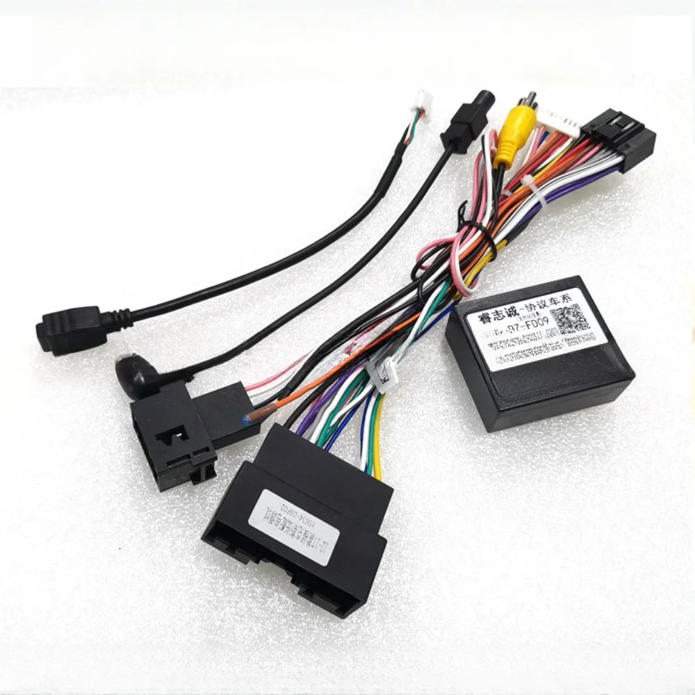 For Ford Focus Fiesta Edge Kuga Taurus RANGER Car Radio Canbus Box Decoder Wiring Harness Adapter Power Cable FORD-RZ-09