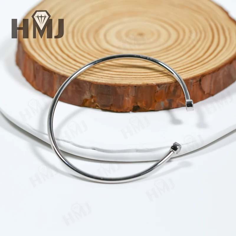 مويسانيتي الإسورة المفتوحة 925 الفضة الاسترليني هدية الذكرى سحر حزب بالجملة منفذ المصنع تمرير جهاز اختبار الماس للارتداء اليومي #5