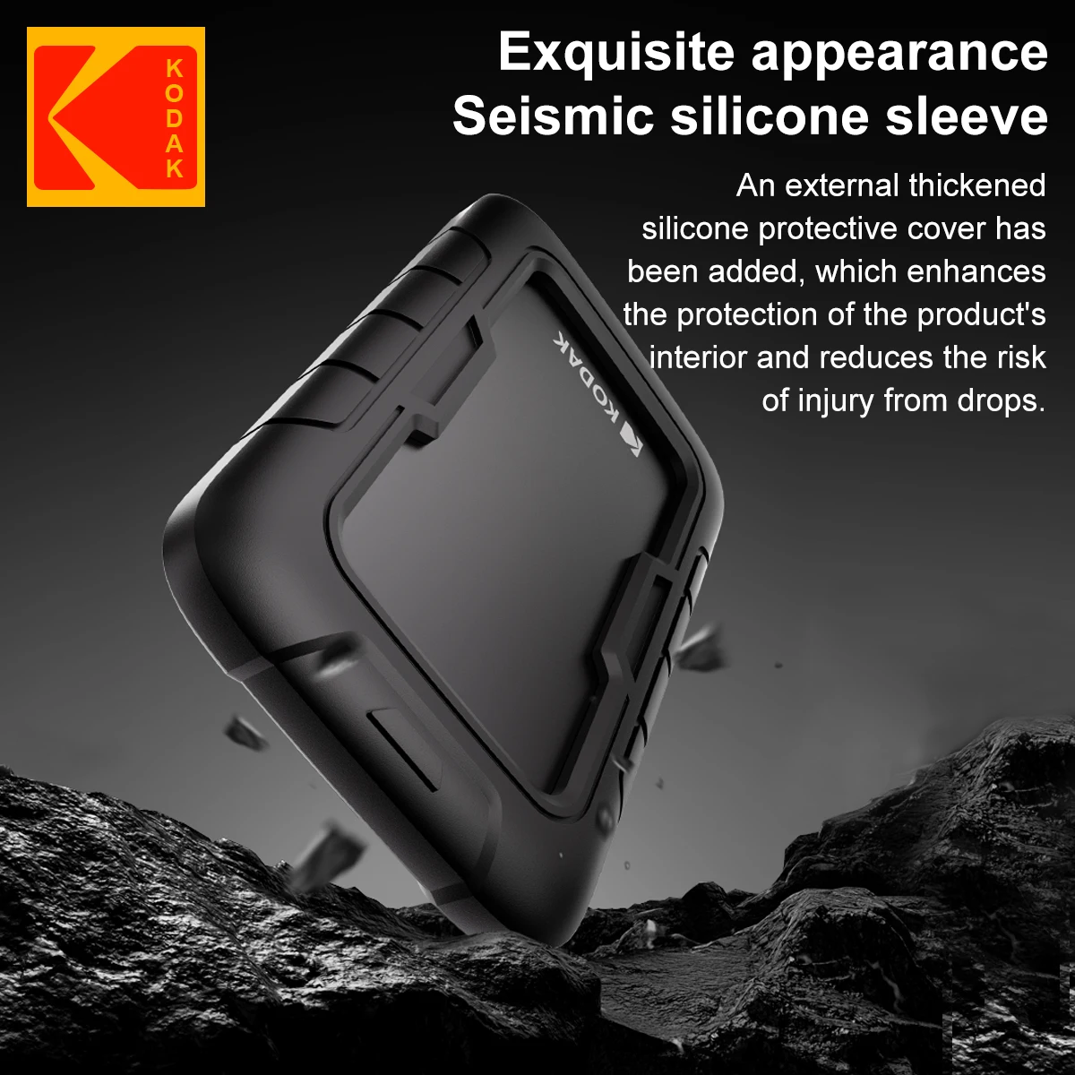 Kodak P110 Tragbare externe Festplatte 500 GB 1T 2T USB3.0 Leichte PHDD mit Silikon-Schutzhülle für PC-Tablets PS5 – Detail 4