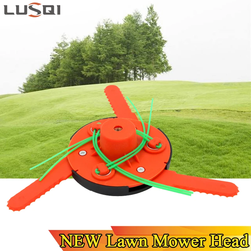 LUSQI Lawn Mower Head 3 Line  3 Sawtooth Slices Garden Tools For Gasoline Trimmer Brush Cutter Wire Cutting Weeding