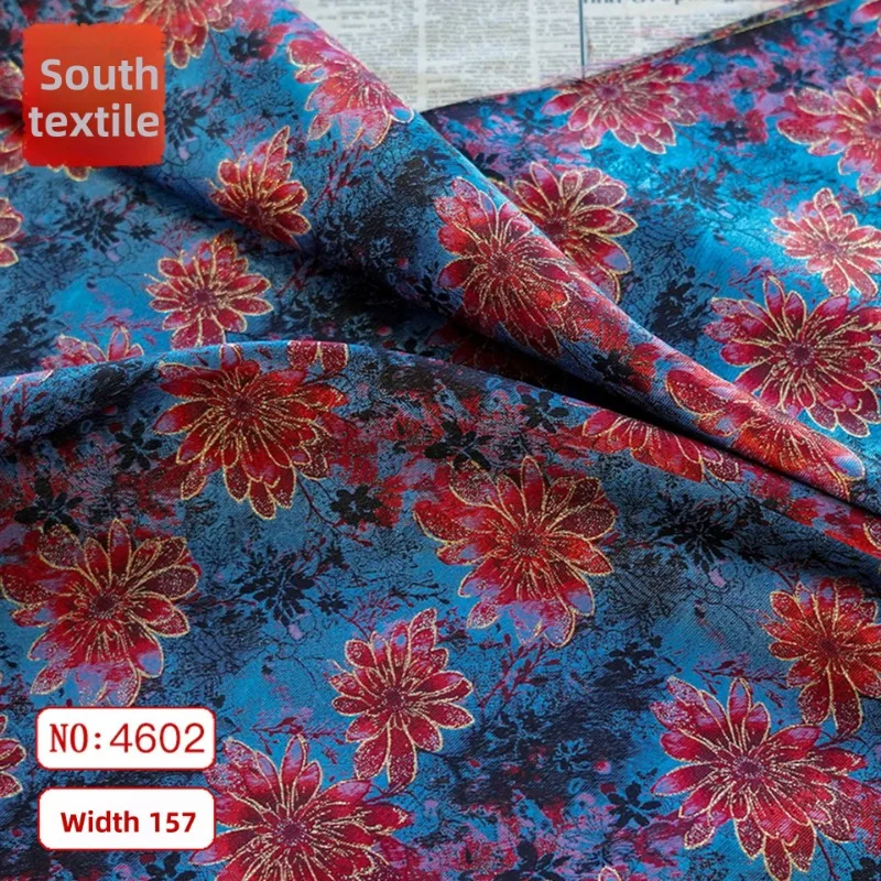 

Metal Wire Red Flower Soft Jacquard Fabric for Coat Dress Clothing Cloth Handmade Diy By The Meter Sewing Material