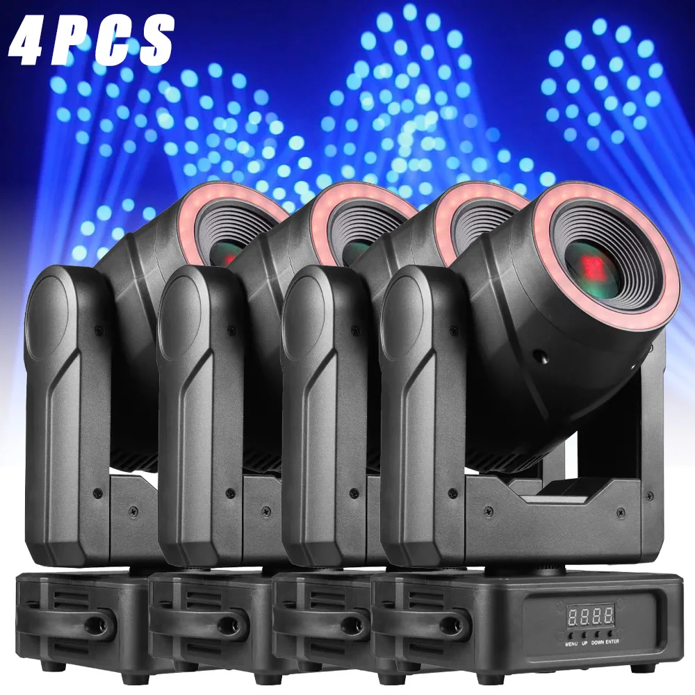 

4PCS/LOT LED 150W Gobo 3 Prism RGB SMD Strip Moving Head For KTV Music Party Decoration Dj Disco Wedding Bar Beam Effect Lights