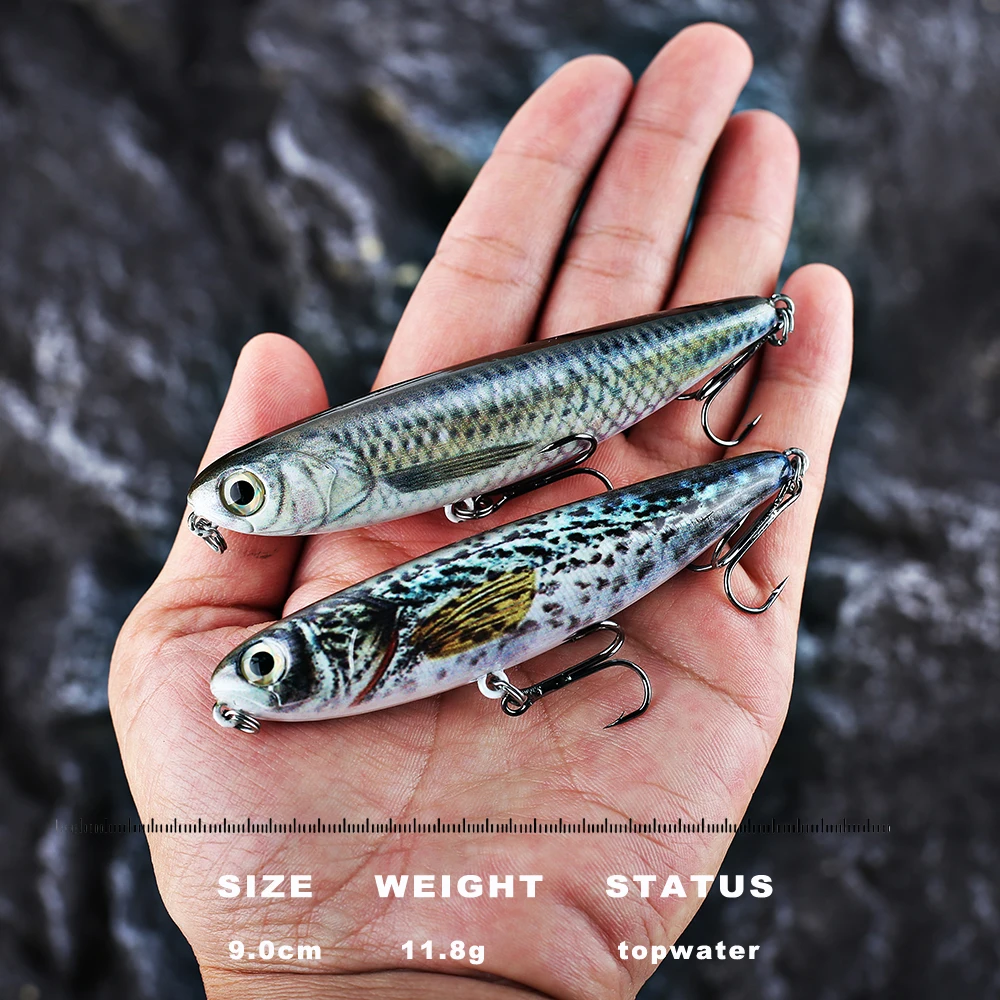 CCLTBA Topwater Bait 9cm 11.8g Hard Lures Pencil Baits Shad Fishing Lures Floating Wobble Walk the Dog for Fishing Tackle