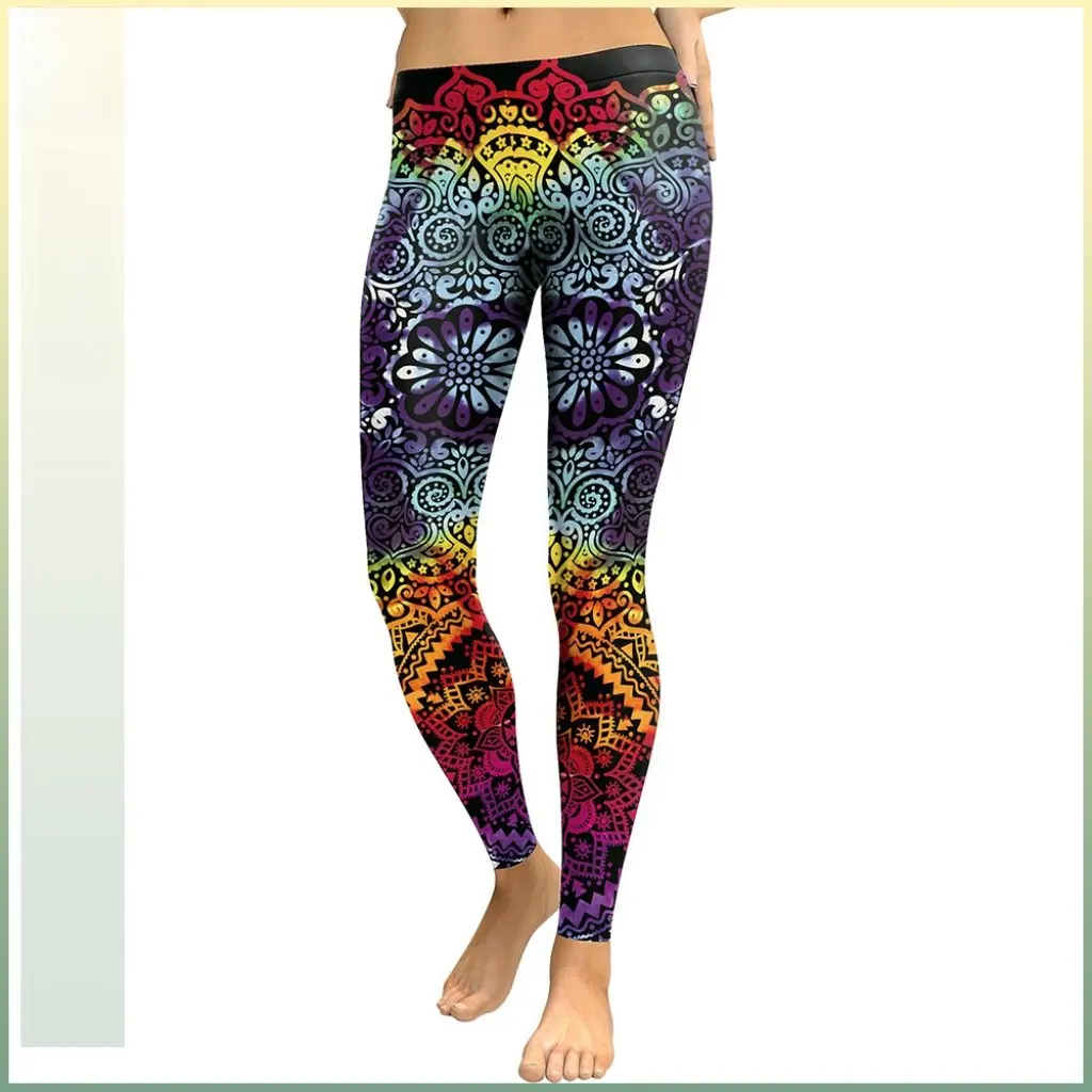 

Fashion Digital Printed Leggings Women's Tight Elastic Trousers European American Style Kdk1782