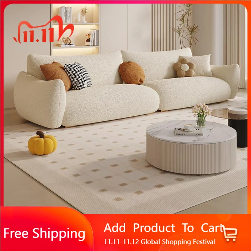 

Lounge Cloud Living Room Sofa Cream Loveseat Tiny House Comfortable Living Room Sofas Apartment Sillon Cama Salon Furniture