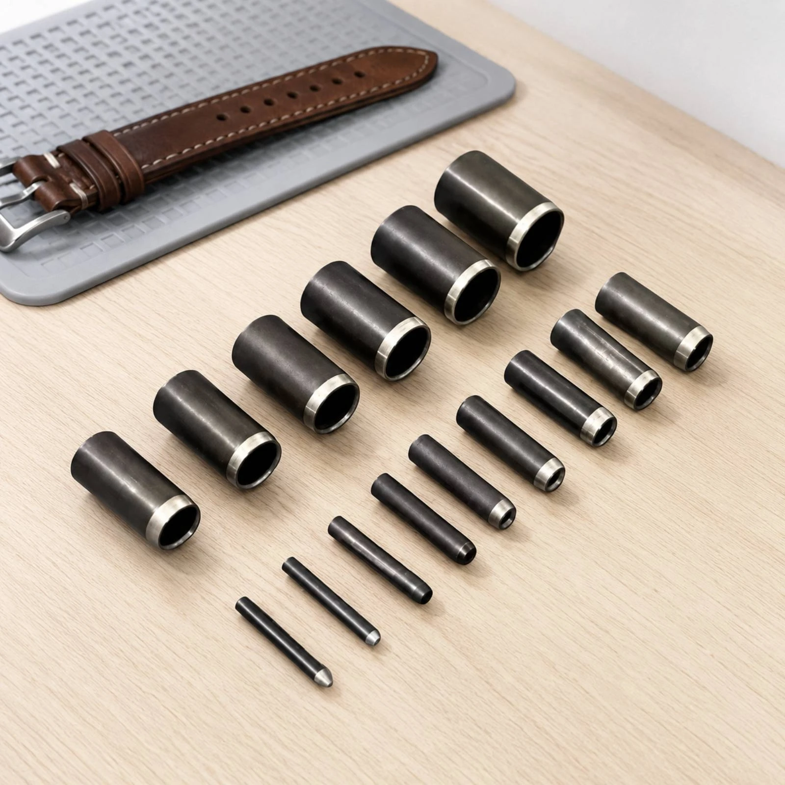 

15 Pieces Leather Hole Perforator Tool Kit Size Marked Tools Leather Hole Perforator Set High-Speed Steel Sturdy Duty