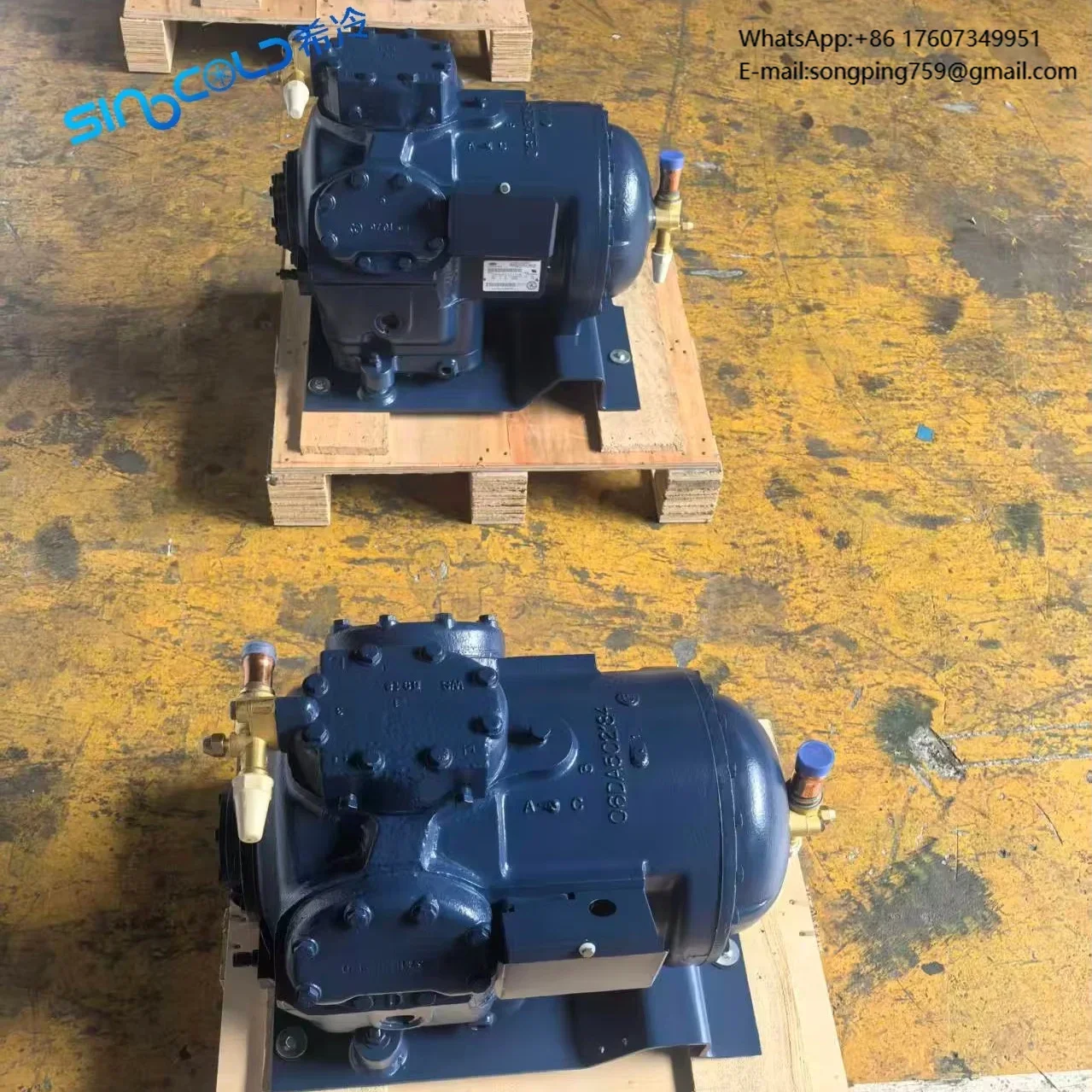 Original New 7.5 H P Semi-Hermetic Piston Compressor Reefer Container Marine Compressor 06DR241BCC060 for air Conditioning
