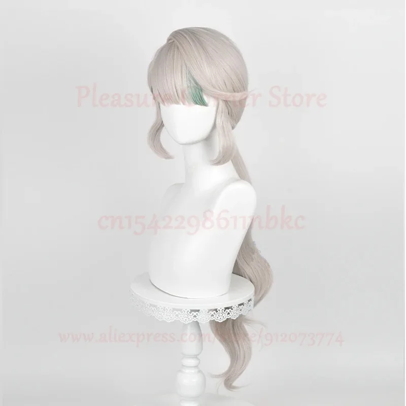 Genshin Impact Fontaine Lynette, парик для косплея, реквизит для ушей, лини, парик для косплея, предварительно стилизованный парик для косплея, термостойкий синтетический парик