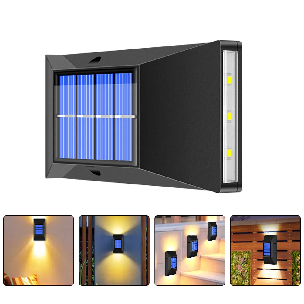 

1pc Wall Outdoor Powered Wall Lamp Solar Powered Light Decorative Solar Light Lamp For Courtyard Lighting