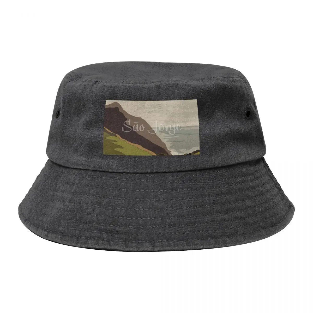 

So Jorge Island Landscape Bucket Hat Sun Cap Horse Hat sun caps Baseball Men Women's