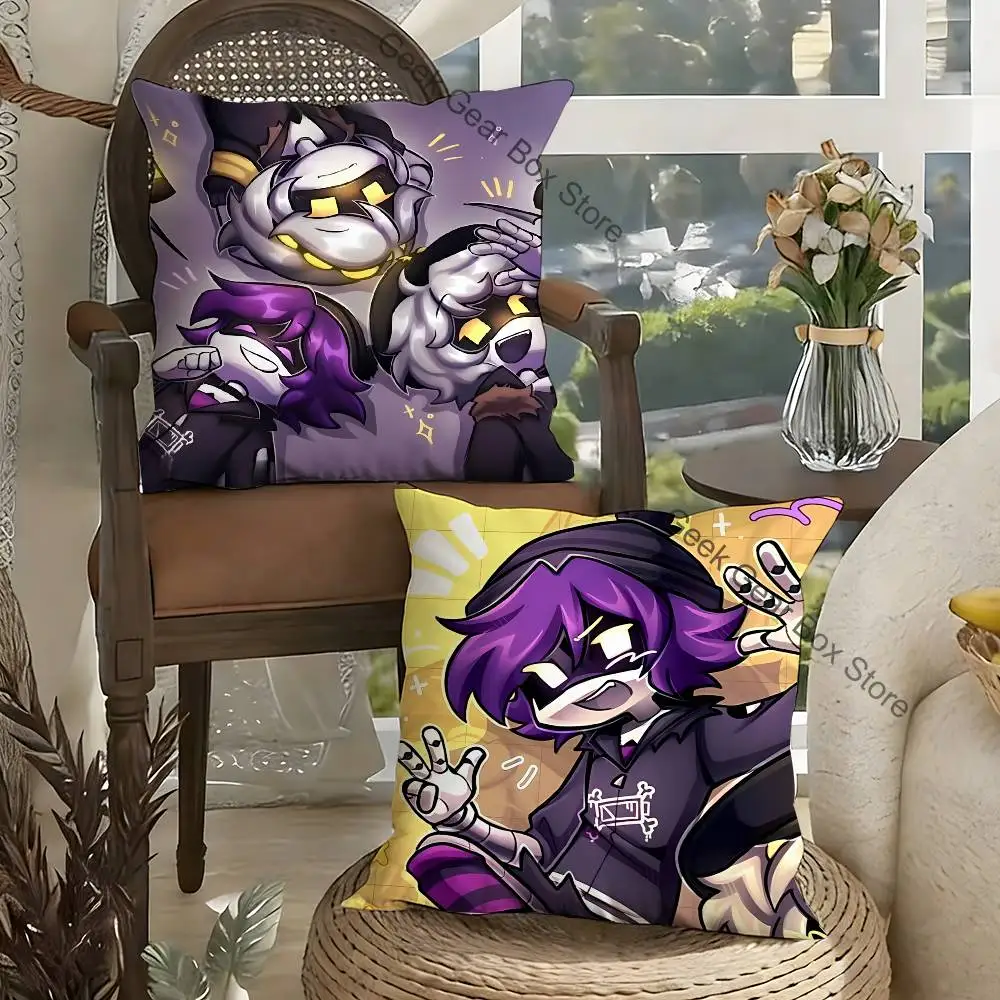

M-Murder D-Drones Anime Pillow Case Plush Pillow Cases Home Decoration Pillow Cover for Sofa Bed Chair Living Room