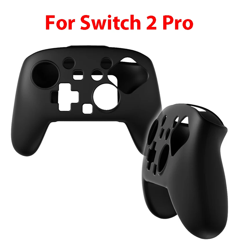 

For Switch 2 Pro No Pattern Protective Case Silicone Scratch-Resistant Anti-Slip Shockproof Handle Cover