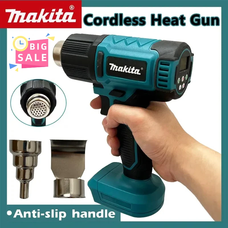 Makita 18V pistolet de cuisson à Air chaud outils pistolet thermique sans fil sèche-Air pour le soudage Max 550 ° C Film rétractable sans fil rechargeable DHG181