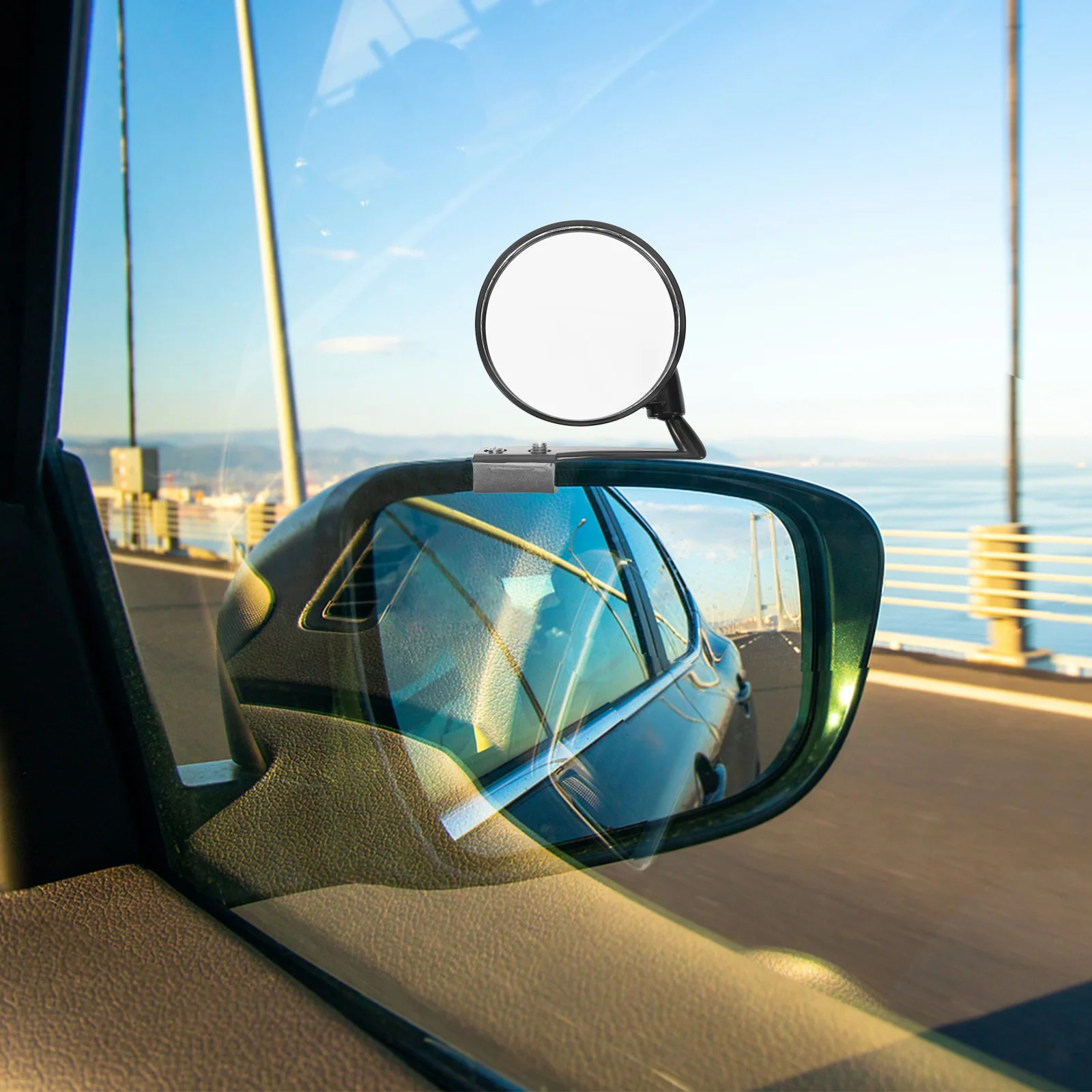 

2Pcs Universal Wide Angle Front Wheel Auxiliary Mirror Convex for Parking Garage Security Driving Aid