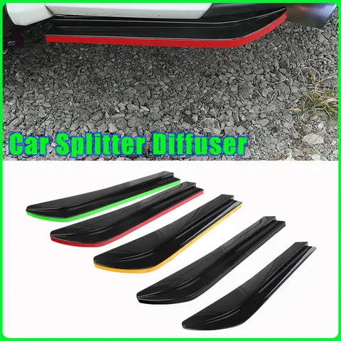 Rear Bumper Splitter Diffuser Spoiler Kit Canard Diffuser Protector Universal Car Exterior Decorations Body Styling Accessories