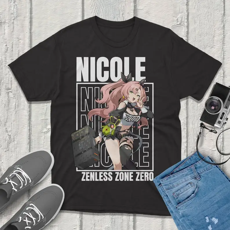 

Nicole Zenless Zone Zero T-Shirt Streetwear Unisex Anime Graphic Tee Unisex Graphic Shirt Anime Merchandise Trendy ZZZ Game Merc