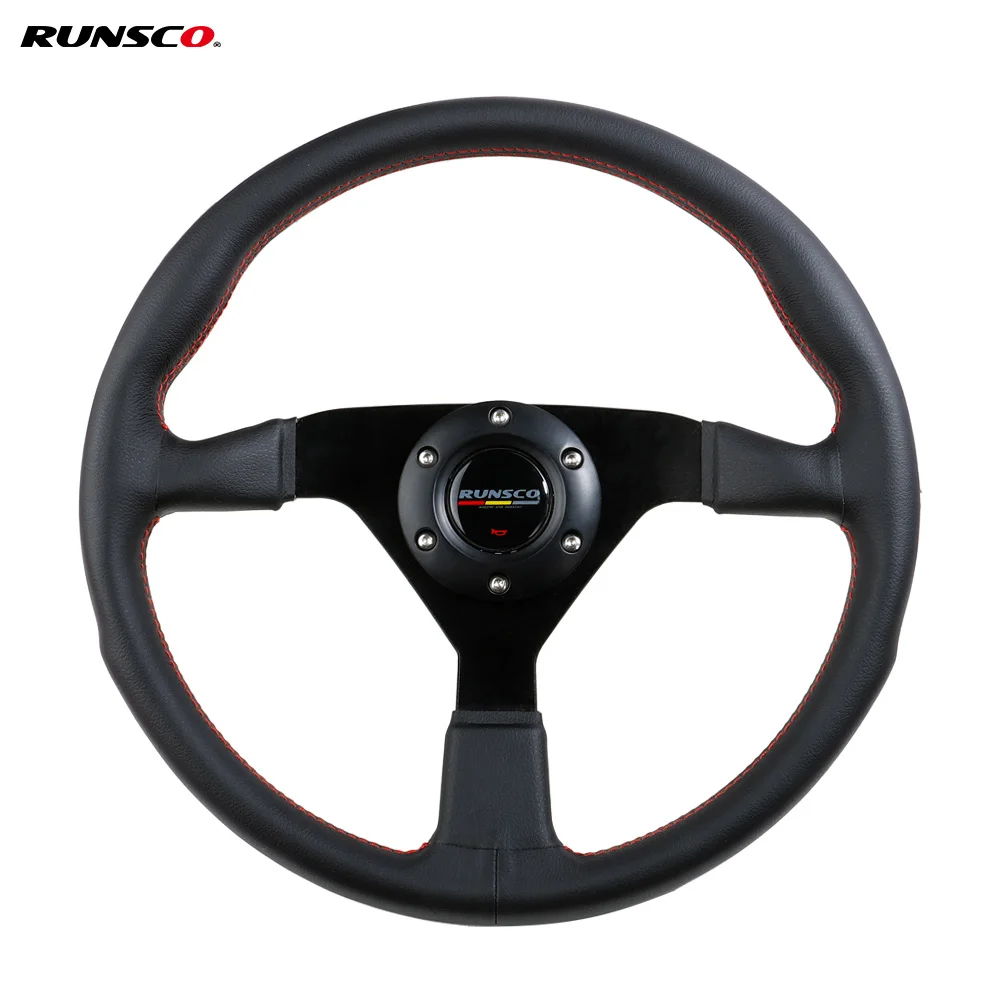 Racing 345mm Steering Wheel Sport Drift Pc Sim Game Wheel Control Frame Aluminum PCD=6x70mm